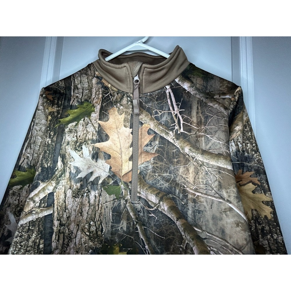 True Timber Camo Hunting Quarter Zip Pullover Sweatshirt Sz Mens Medium - Picture 2 of 8